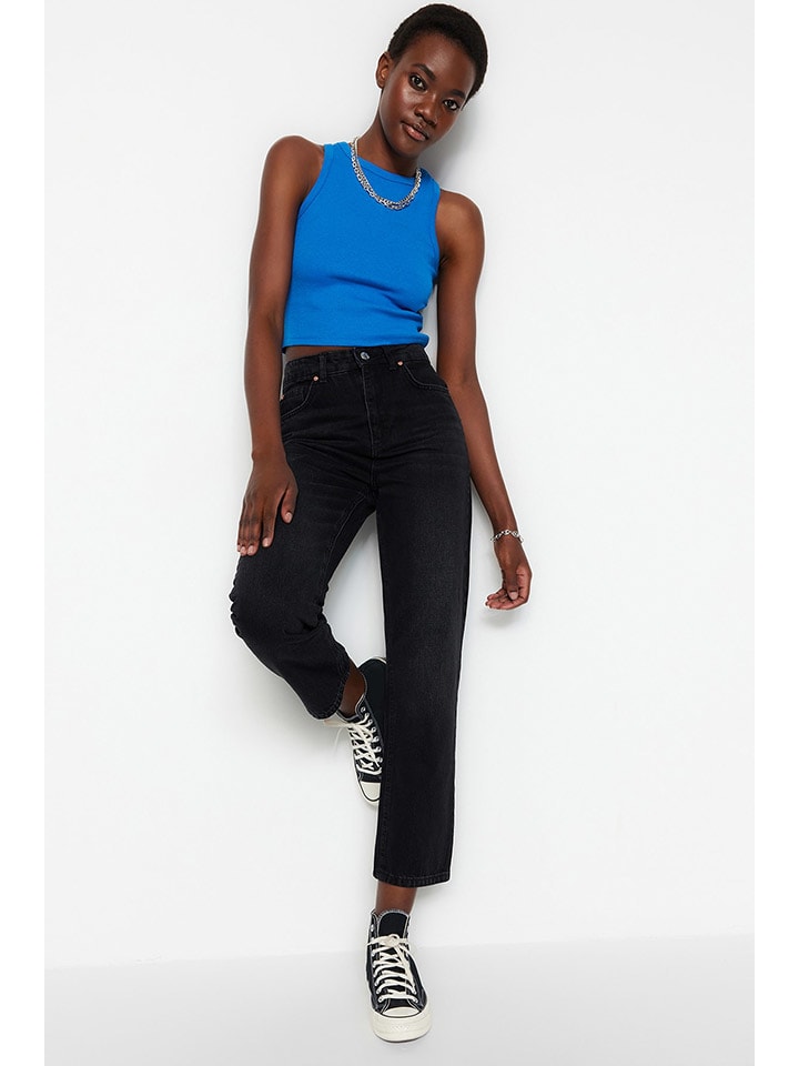trendyol Jeans - Mom fit - in Schwarz günstig kaufen