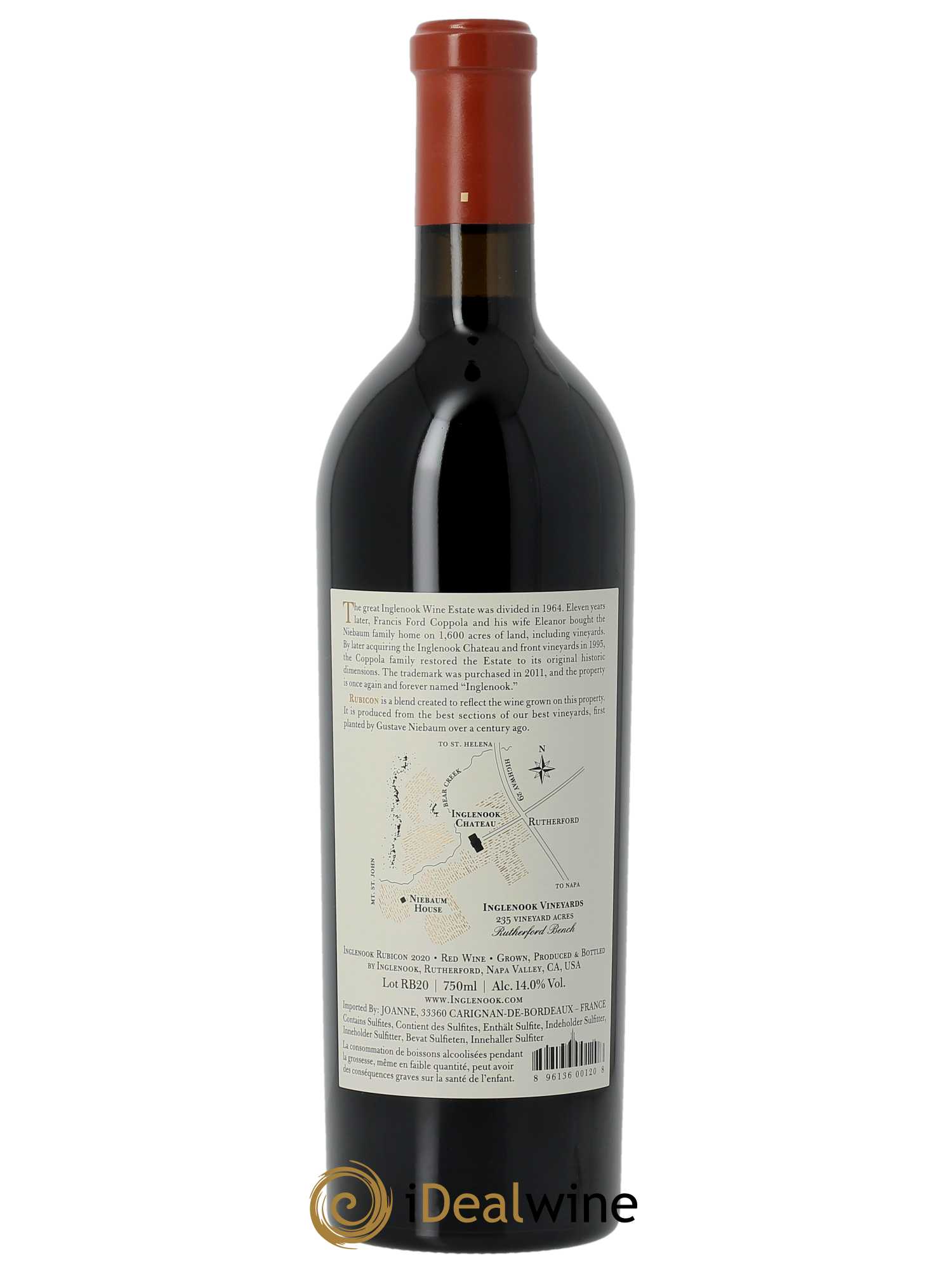 Napa Valley Inglenook Rubicon (CBO à partir de 6 BTS) 2020 - Lot de 1 Bouteille