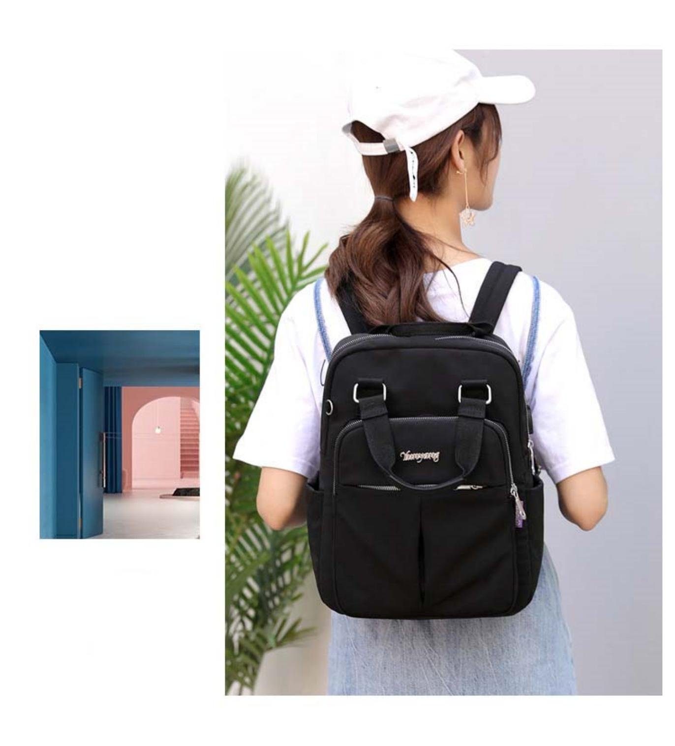 Coonoor Cityrucksack Nylon Wasserdicht Rucksäcke, Arbeitsrucksack externen USB-Anschluss