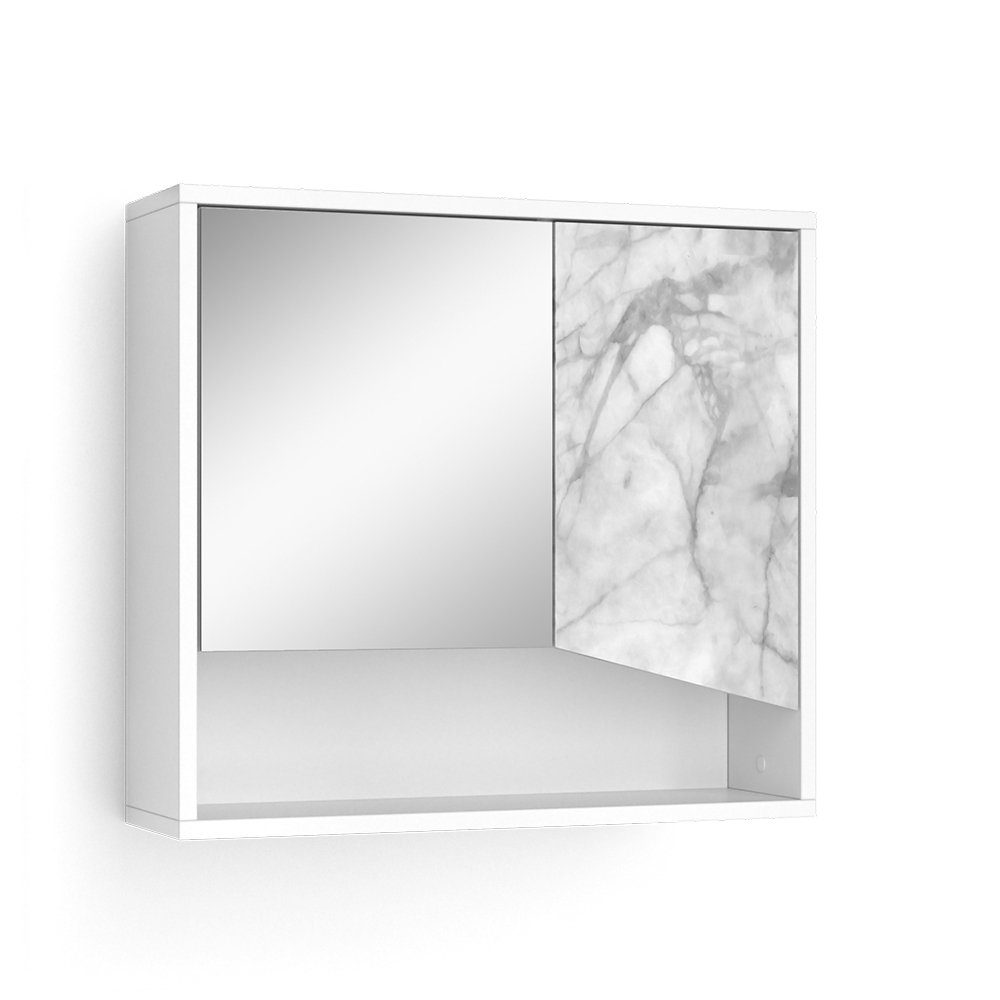 Vicco Spiegelschrank Badspiegel Badschrank IRIDA 60 x 55 cm Weiß