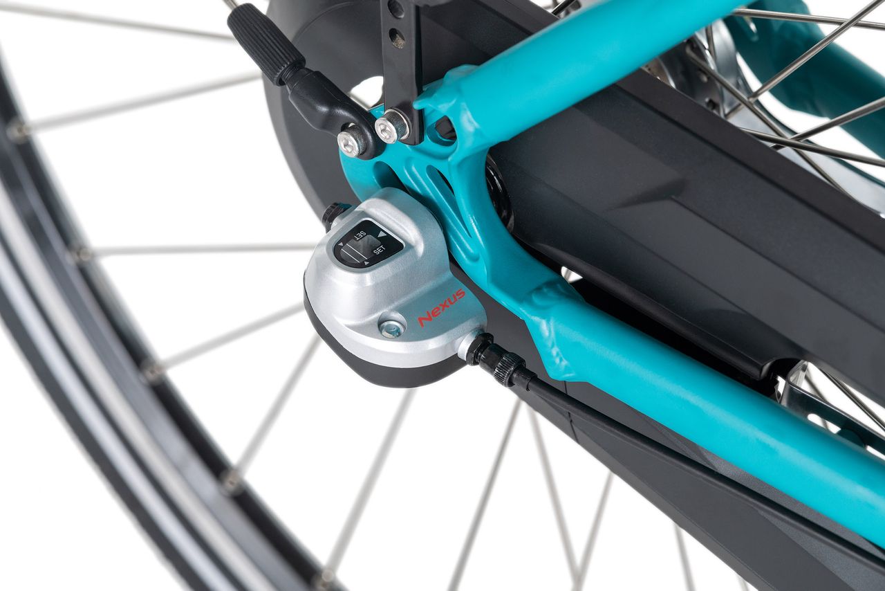 Adore Alu E-City-Bike Damen 28'' Cantaloupe blau Frontmotor 36 V/10,4 Ah 3 Gänge