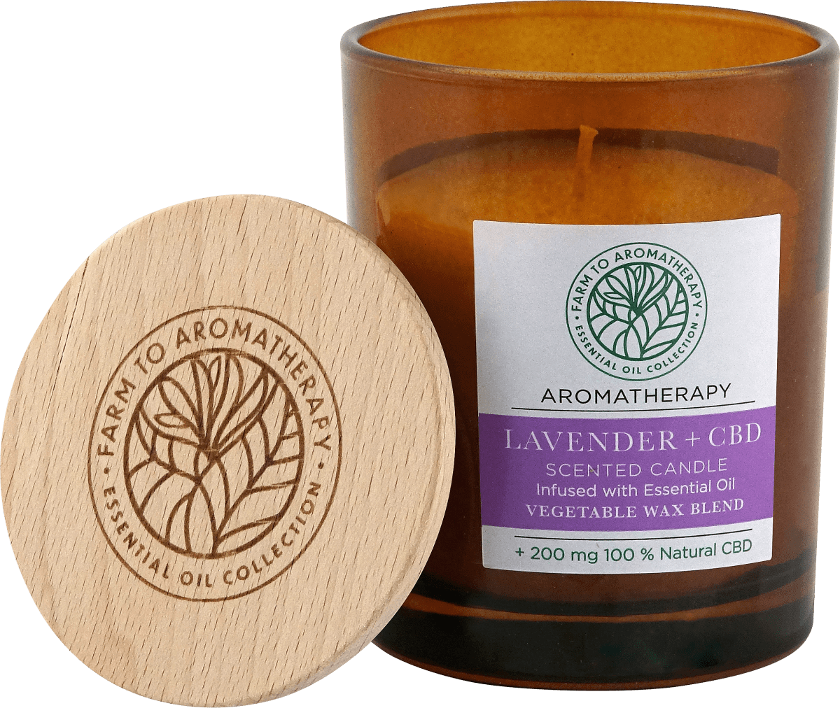 Duftkerze im Glas Aromatherapy Lavender + CBD, 1 St