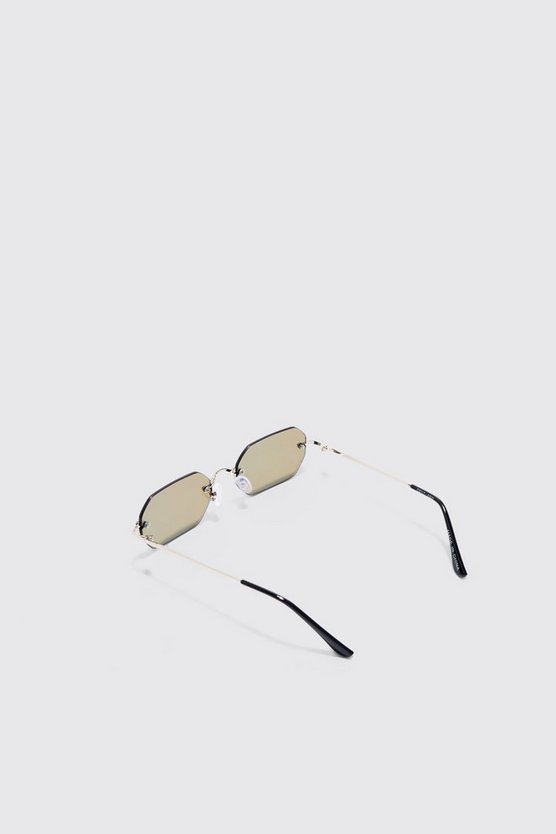 Rahmenlose sechseckige Sonnenbrille