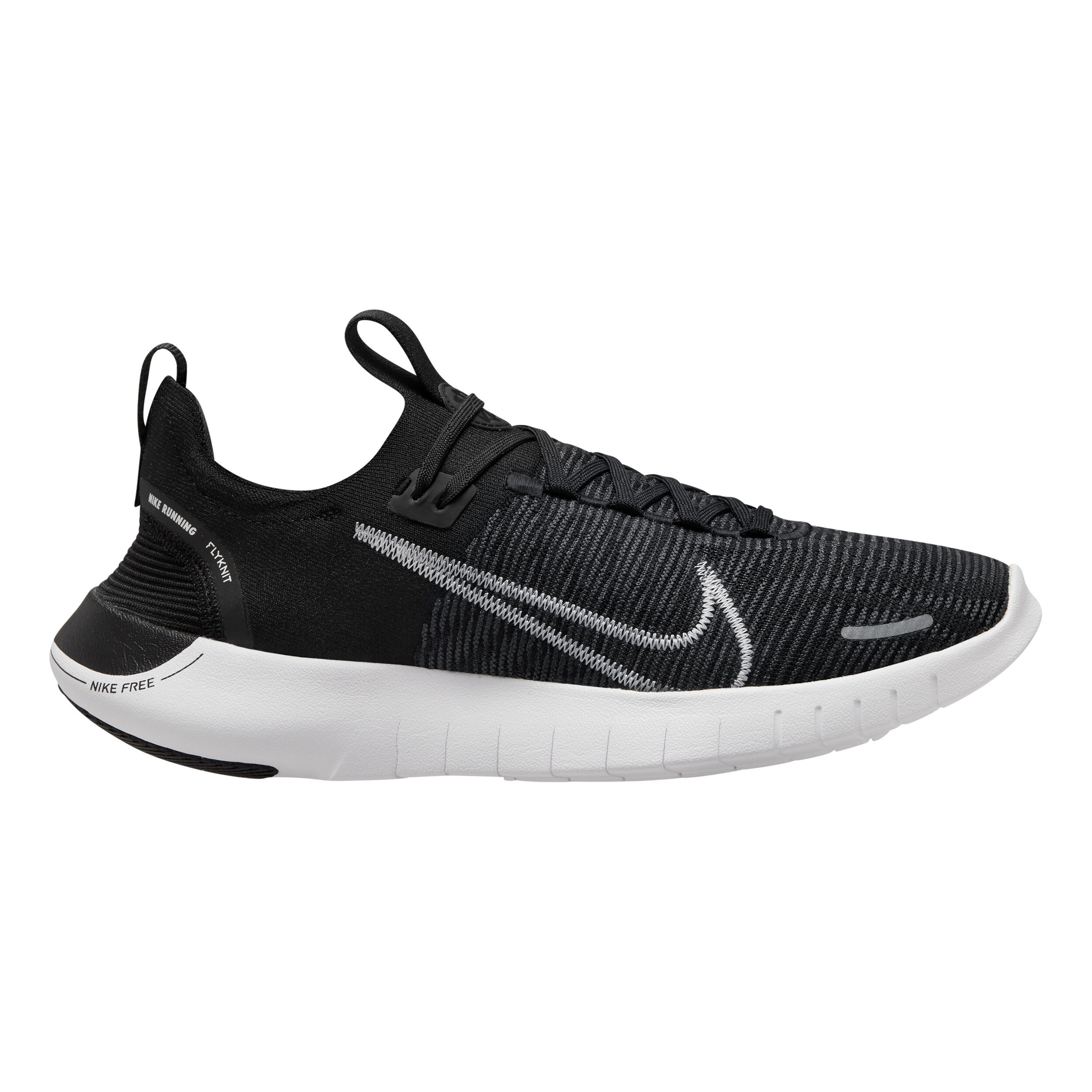 Free Run Flyknit Next Nature Neutralschuh Herren - Schwarz, Weiß