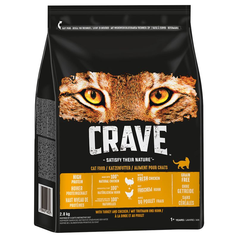 Crave Adult mit Truthahn & Huhn Katzenfutter