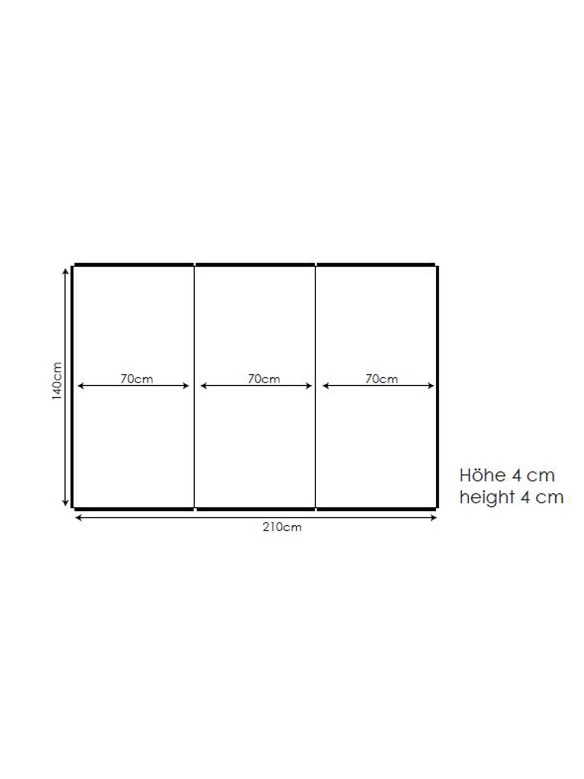 Spielmatte Boogey, 2fach gefaltet, grau  210x140cm