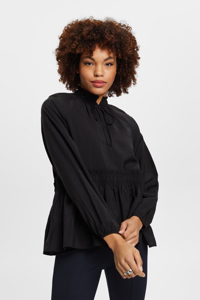 Rüschenbluse mit Bindedetail