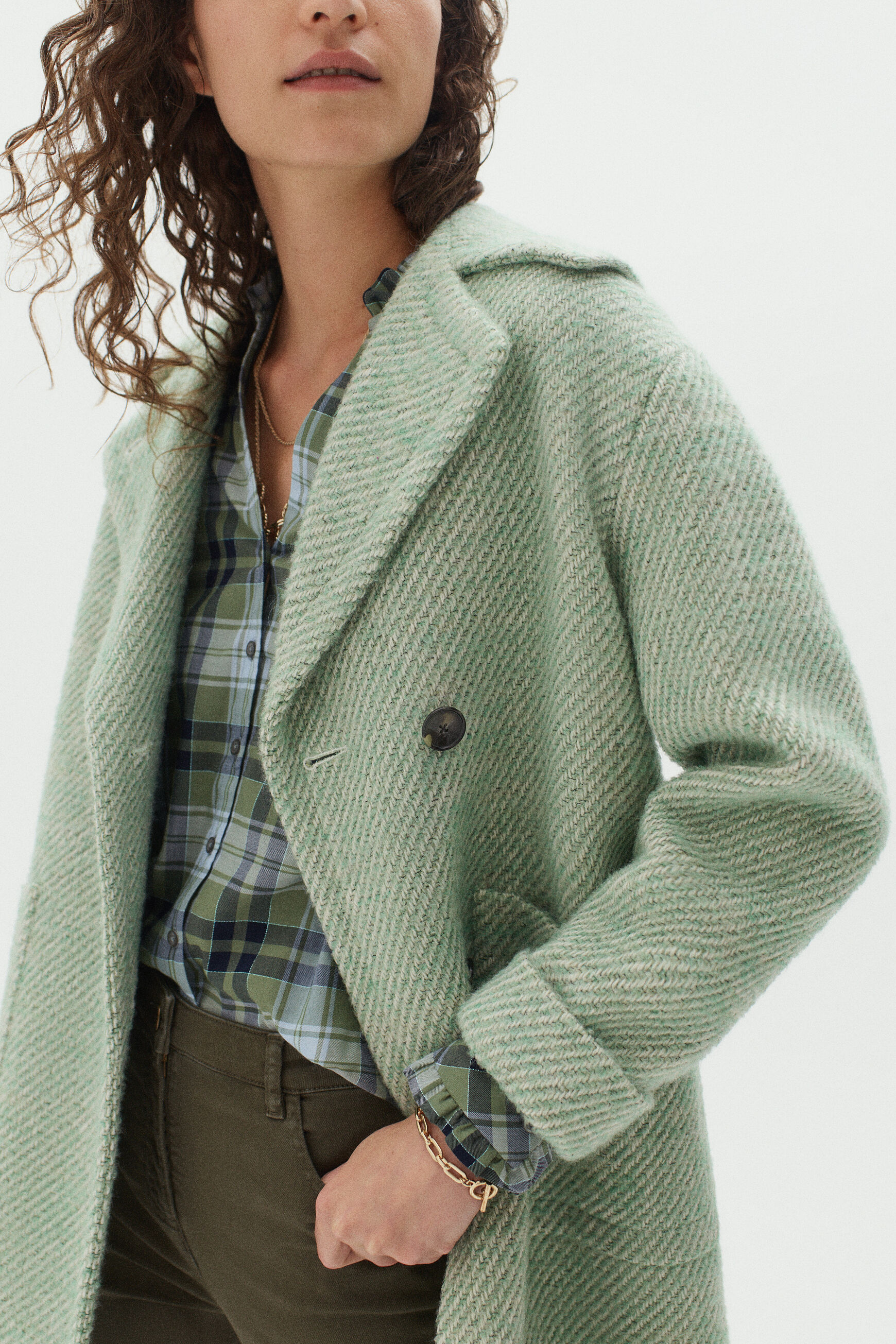manteau kylian vert clair femme