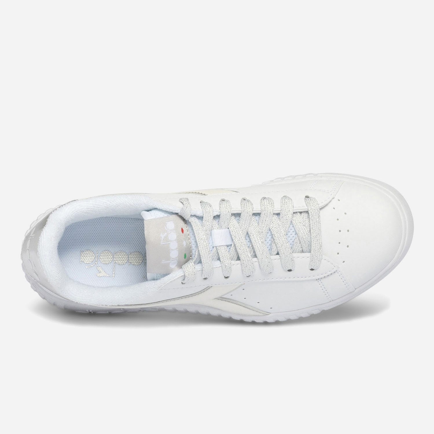 Tennis DIADORA blanche et argentée