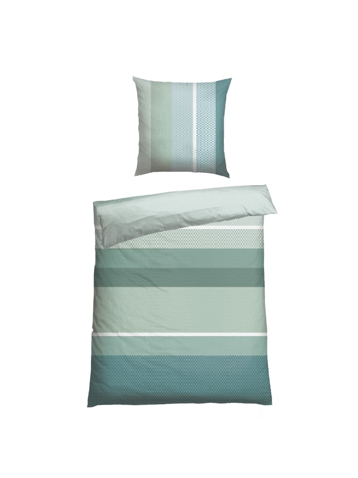 Schiesser Renforcé-Bettwäscheset Endy Stripes in Grün günstig kaufen