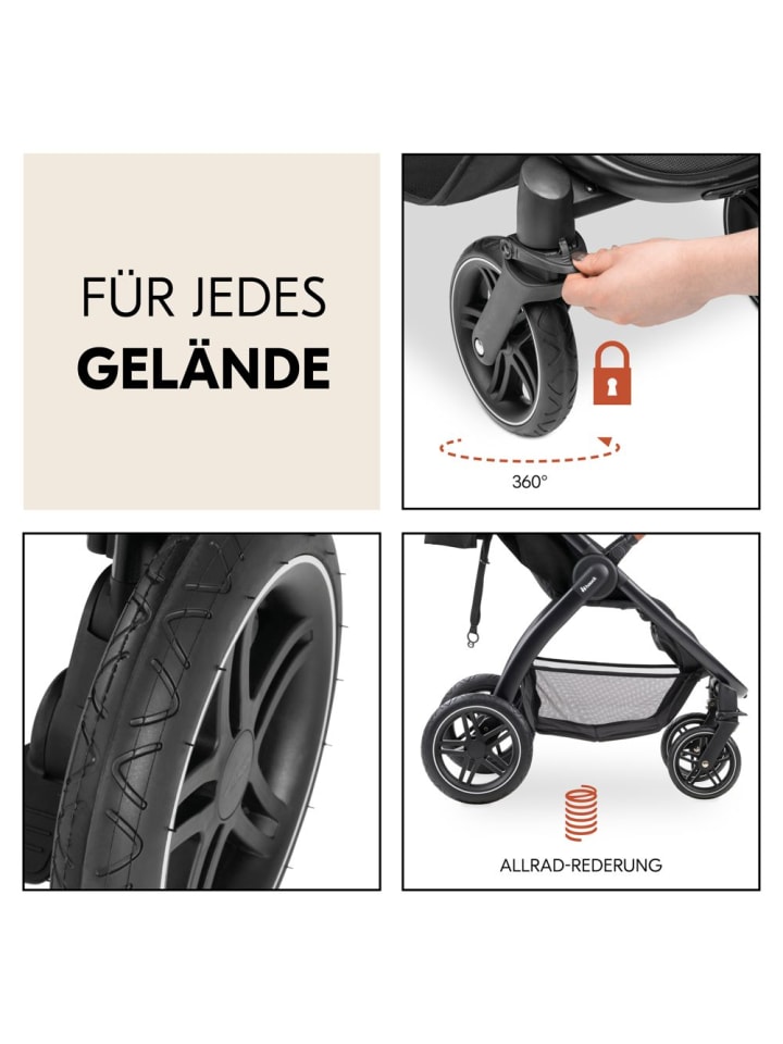 Hauck Buggy & Sportwagen UpTown Black (mit Liegefunktion, in schwarz günstig kaufen onesize