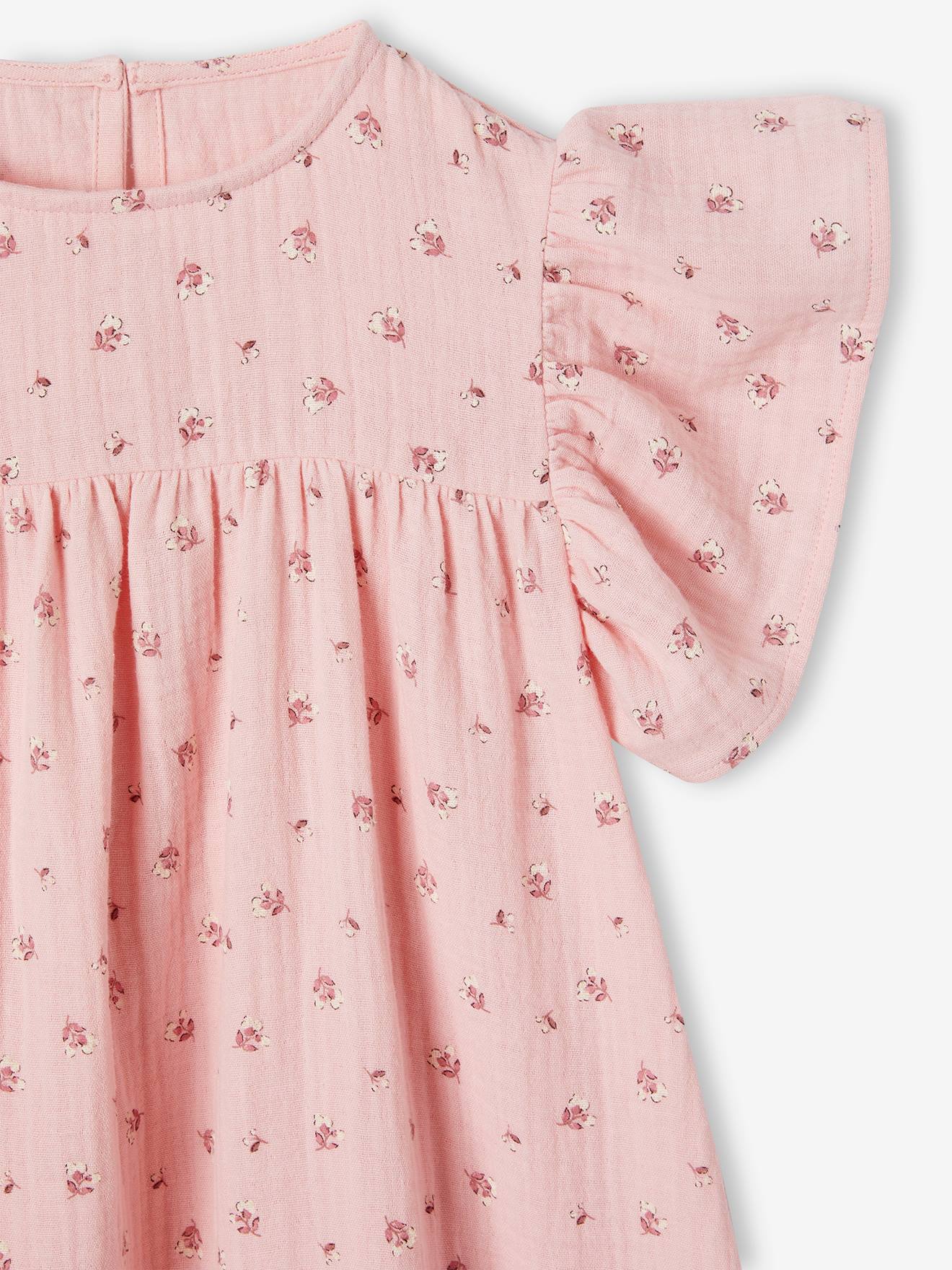 Vertbaudet Kurzärmeliges Mädchen Kleid - rosa