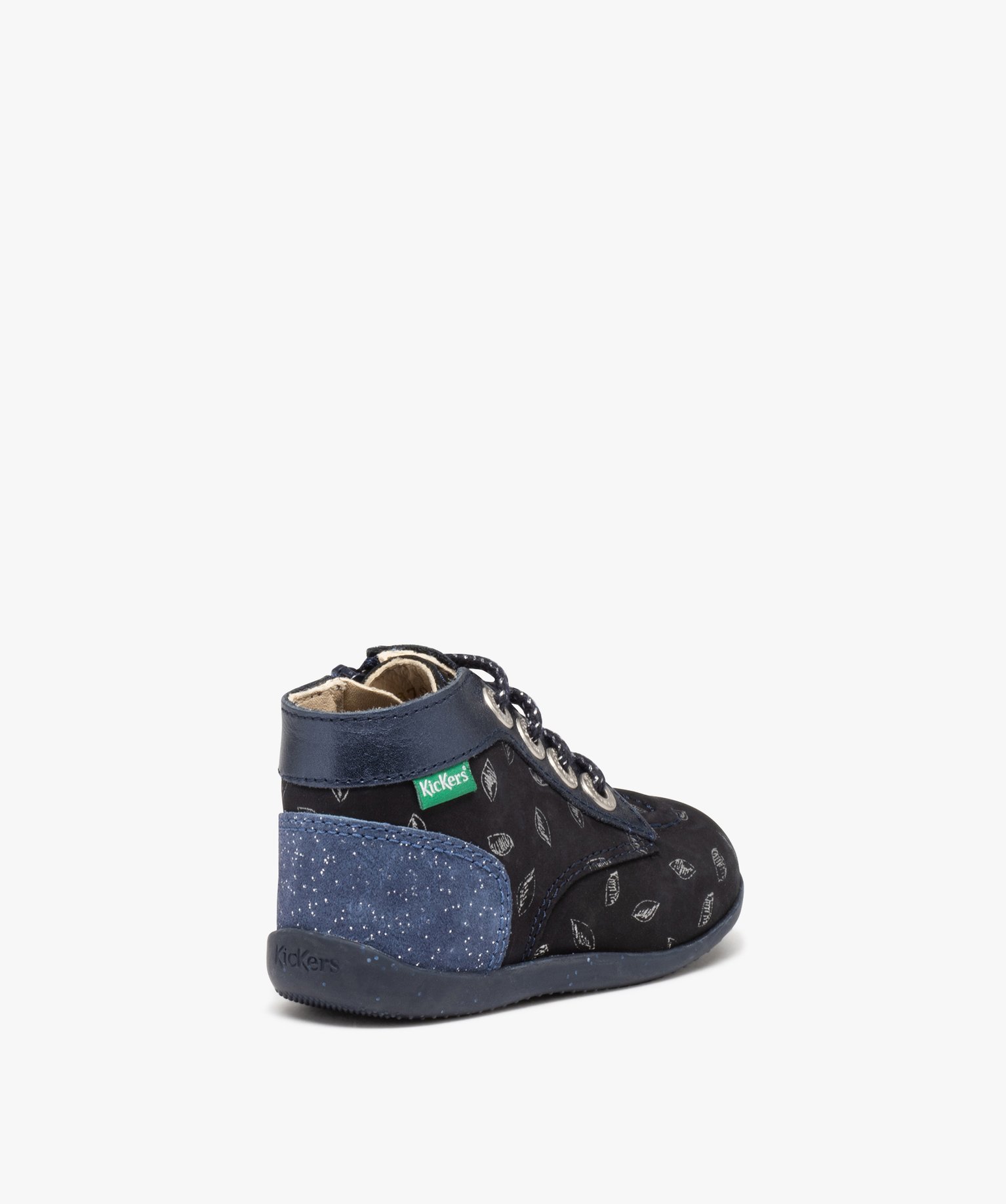 Chaussures premiers pas bébé fille en cuir imprimé fleuri... marine | GEMO