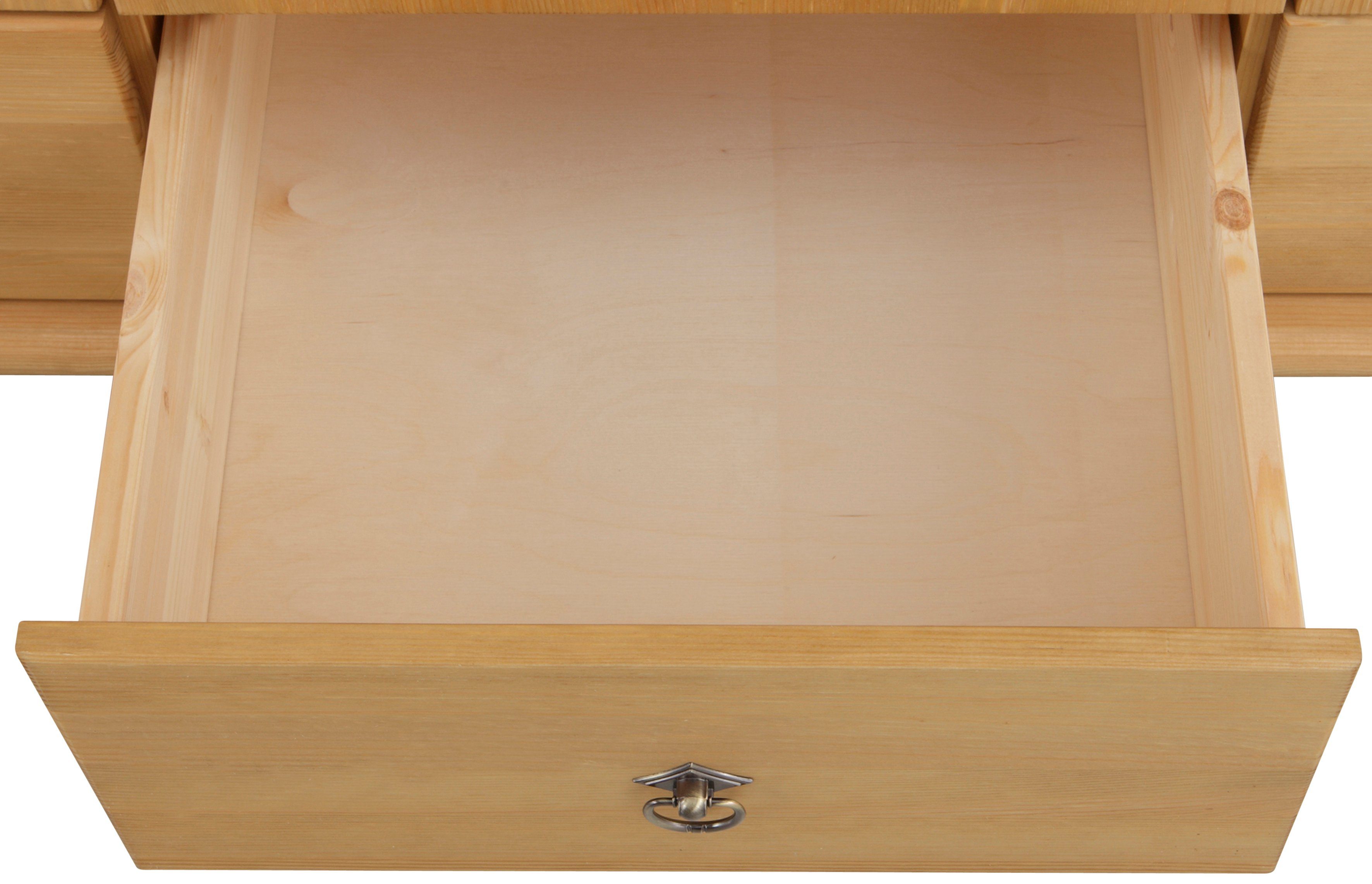 Home affaire Kleiderschrank Tessin Breite 152 cm, Kiefer massiv, inkl. Spiegel