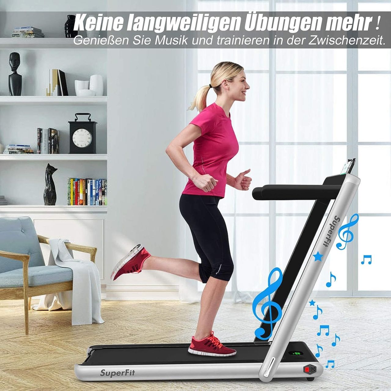 Costway 2 in 1 Laufband klappbar 2,25HP