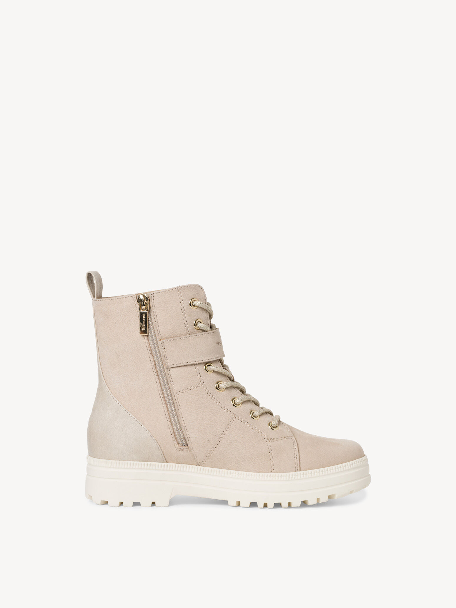 Bottine en cuir - beige