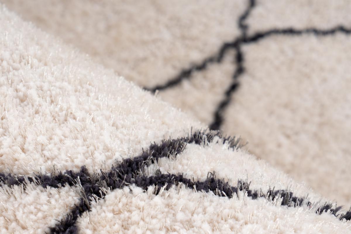 megusta Hochflor Teppich Elfenbein 200cm x 290cm