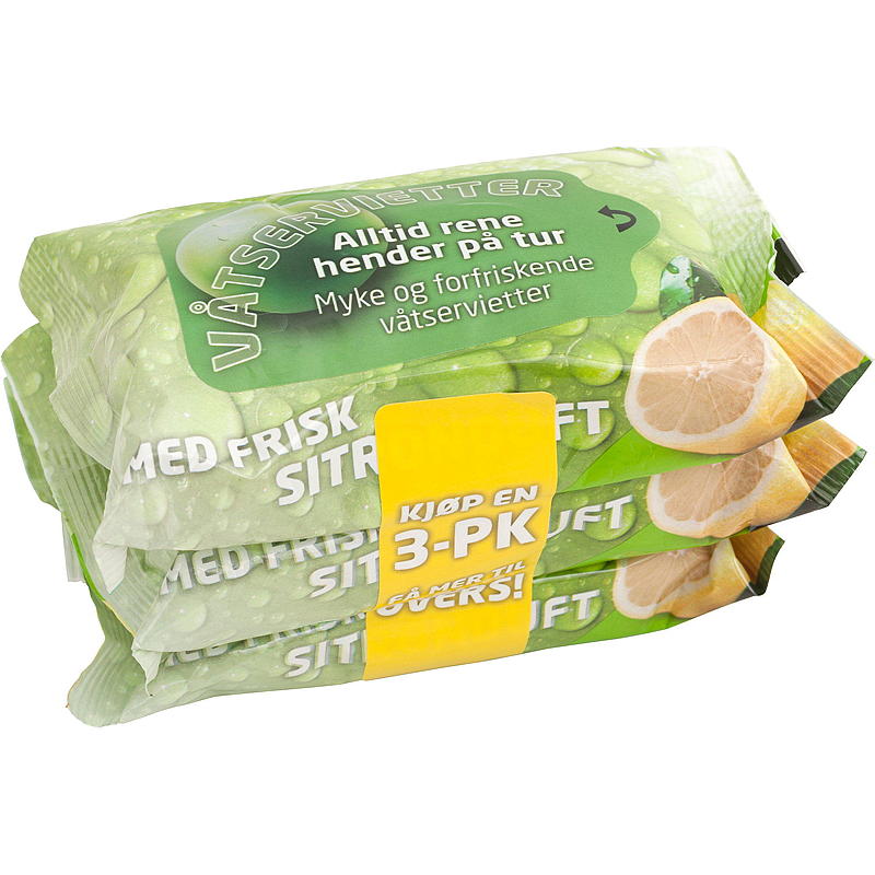 Soft Våtserviett 3-pk Antibakteriell