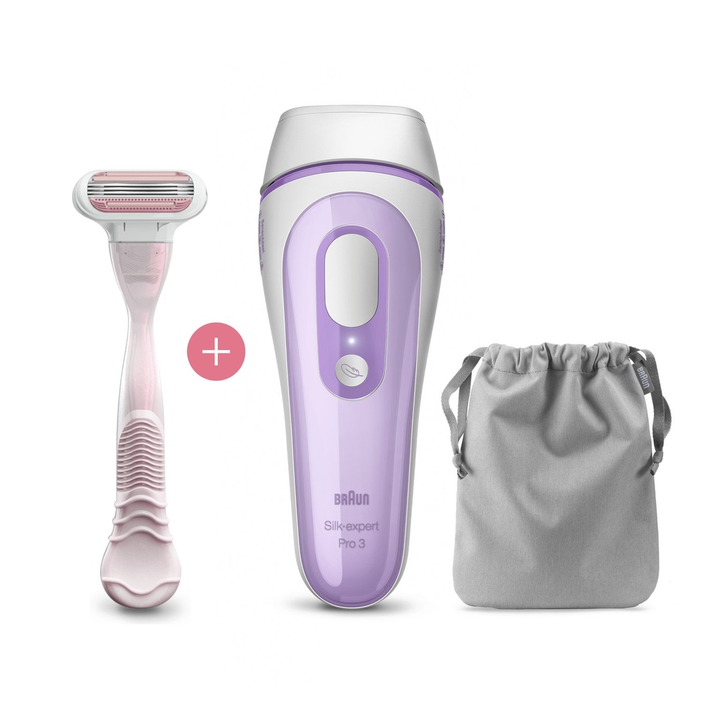 braun Braun Silk·Expert Pro 3 Épilateur Lumière Pulsée Intense IPL Dernière Génération Epilateur À Lumière Pulsée