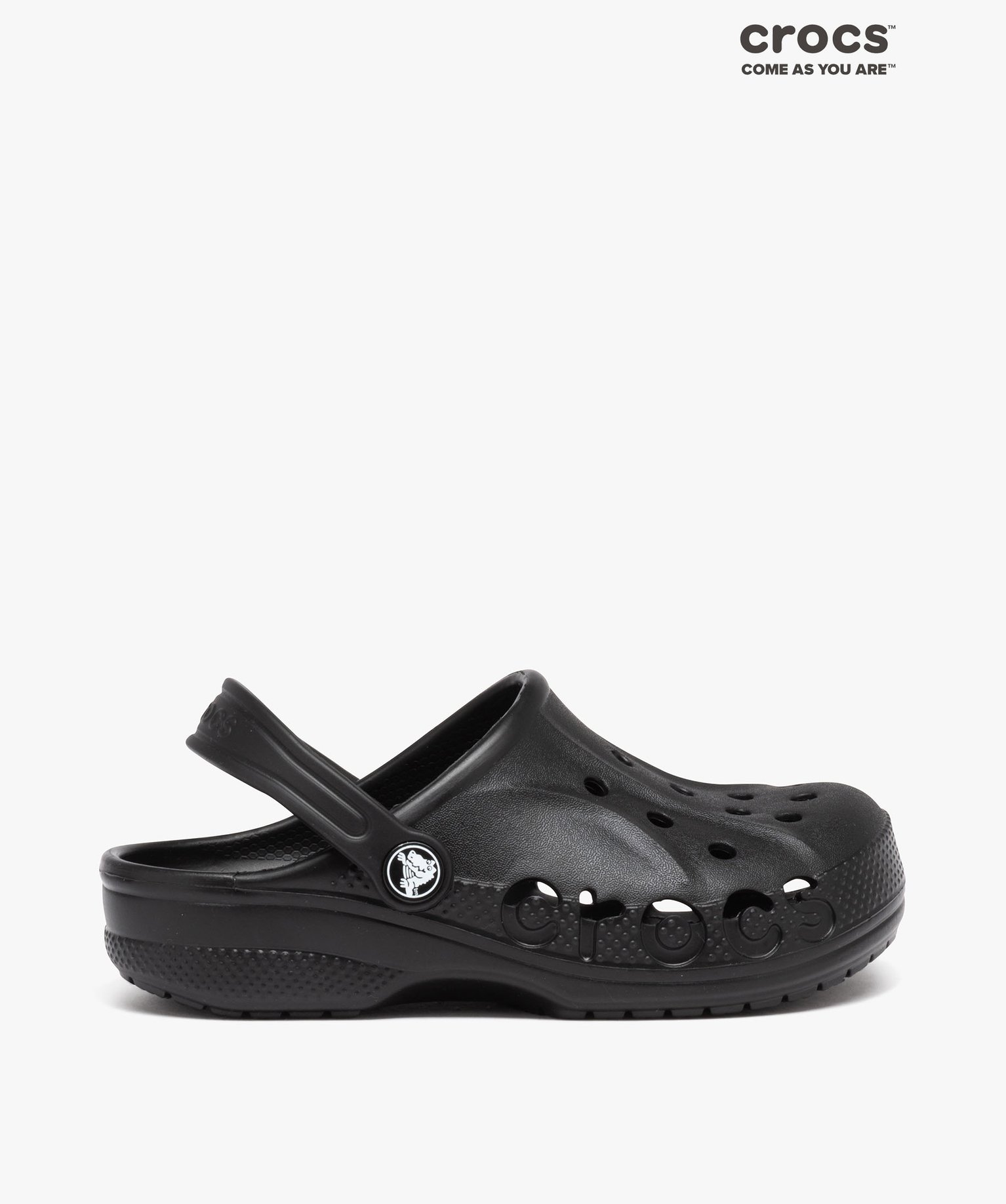 Sabots souples fille unis avec perforations - Crocs noir | GEMO