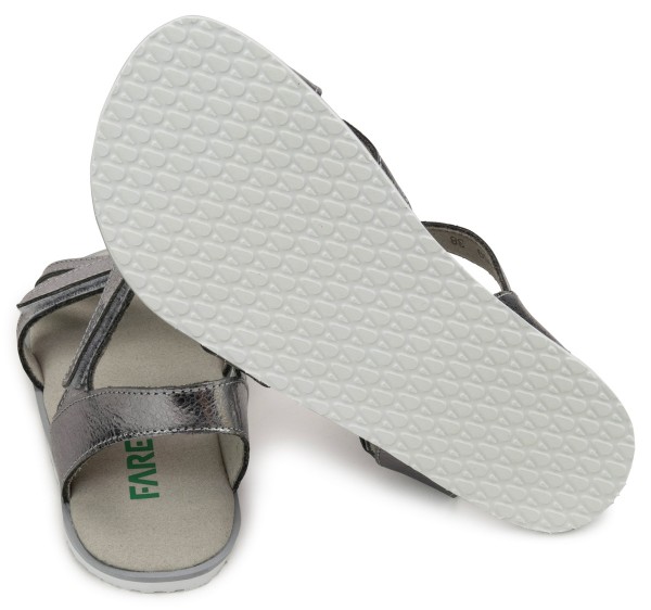 Fare Bare |vA ~ Leder Sandale Benissa ~ Silber