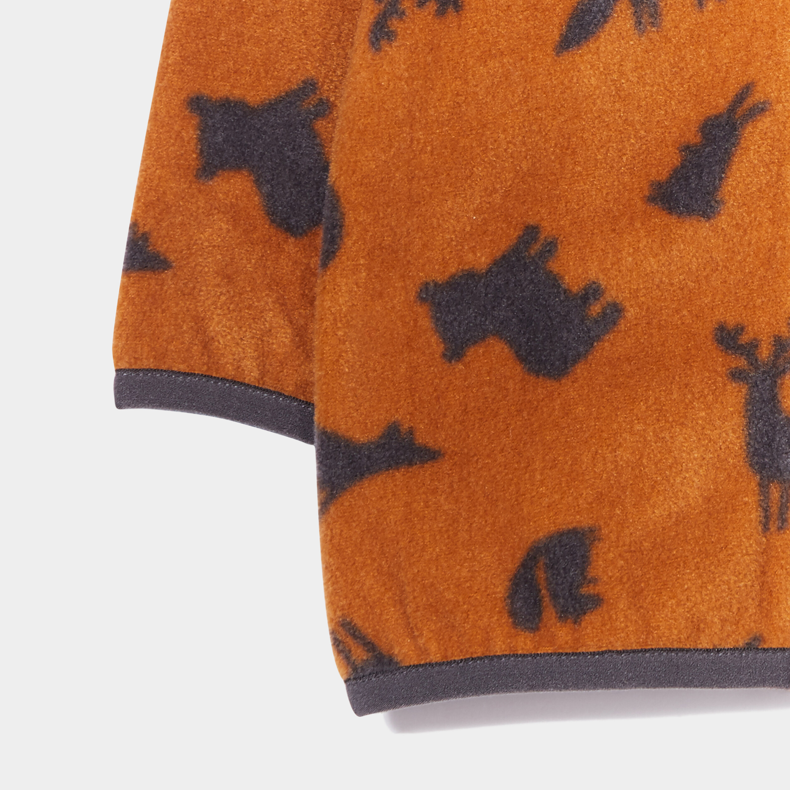 Gilet polaire zippé col montant marron cognac bébé garçon | La Halle