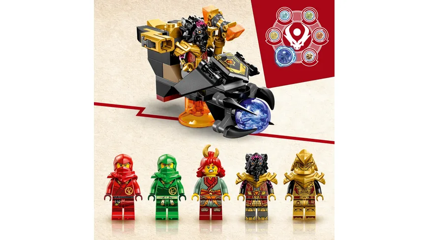 LEGO NINJAGO 71793 Wyldyres Lavadrache, Drachen-Spielzeug mit Figuren
