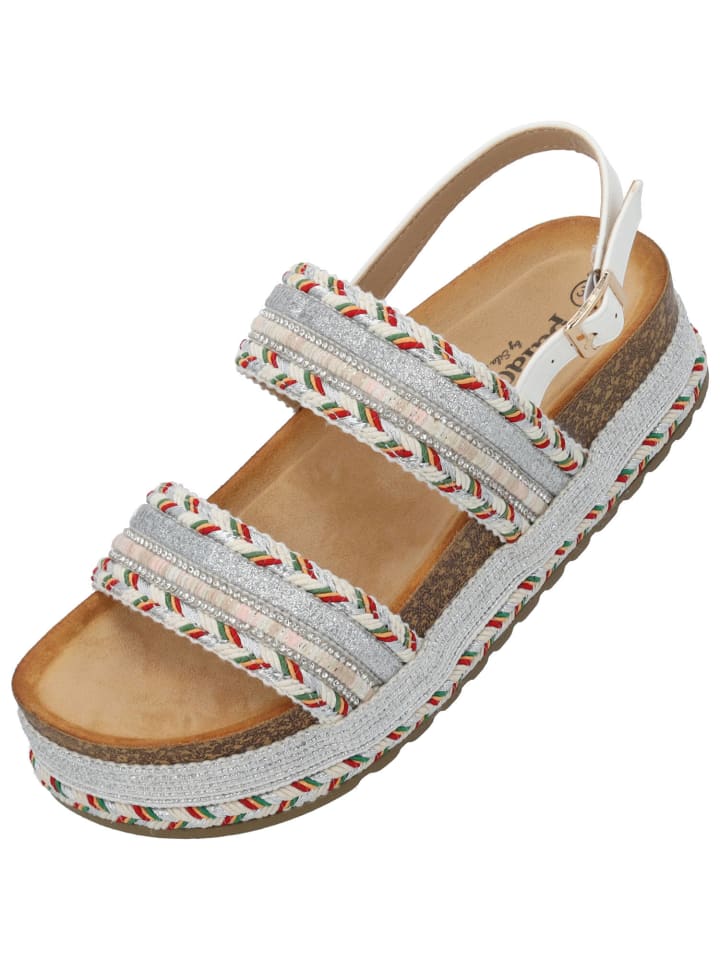 palado Plateau-Sandaletten in silver combi günstig kaufen