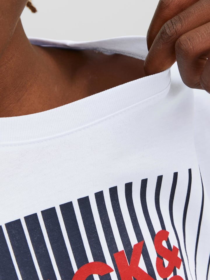 JACK & JONES Junior Langarmshirt in white günstig kaufen