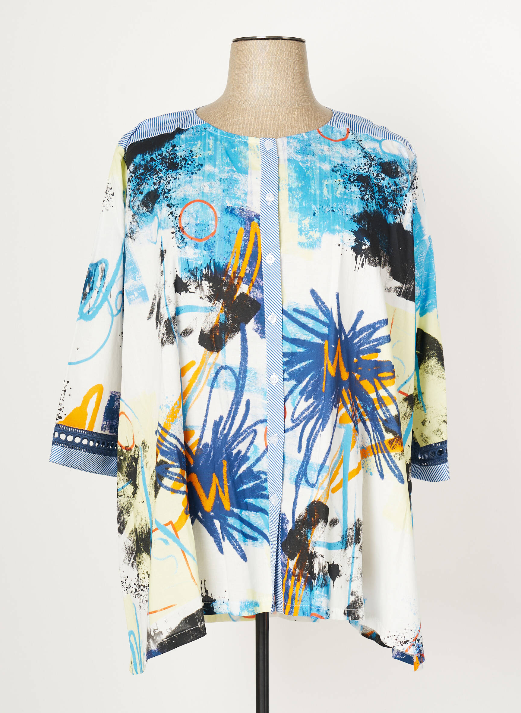 Franck Anna Tuniquesansmanche Femme couleur bleu