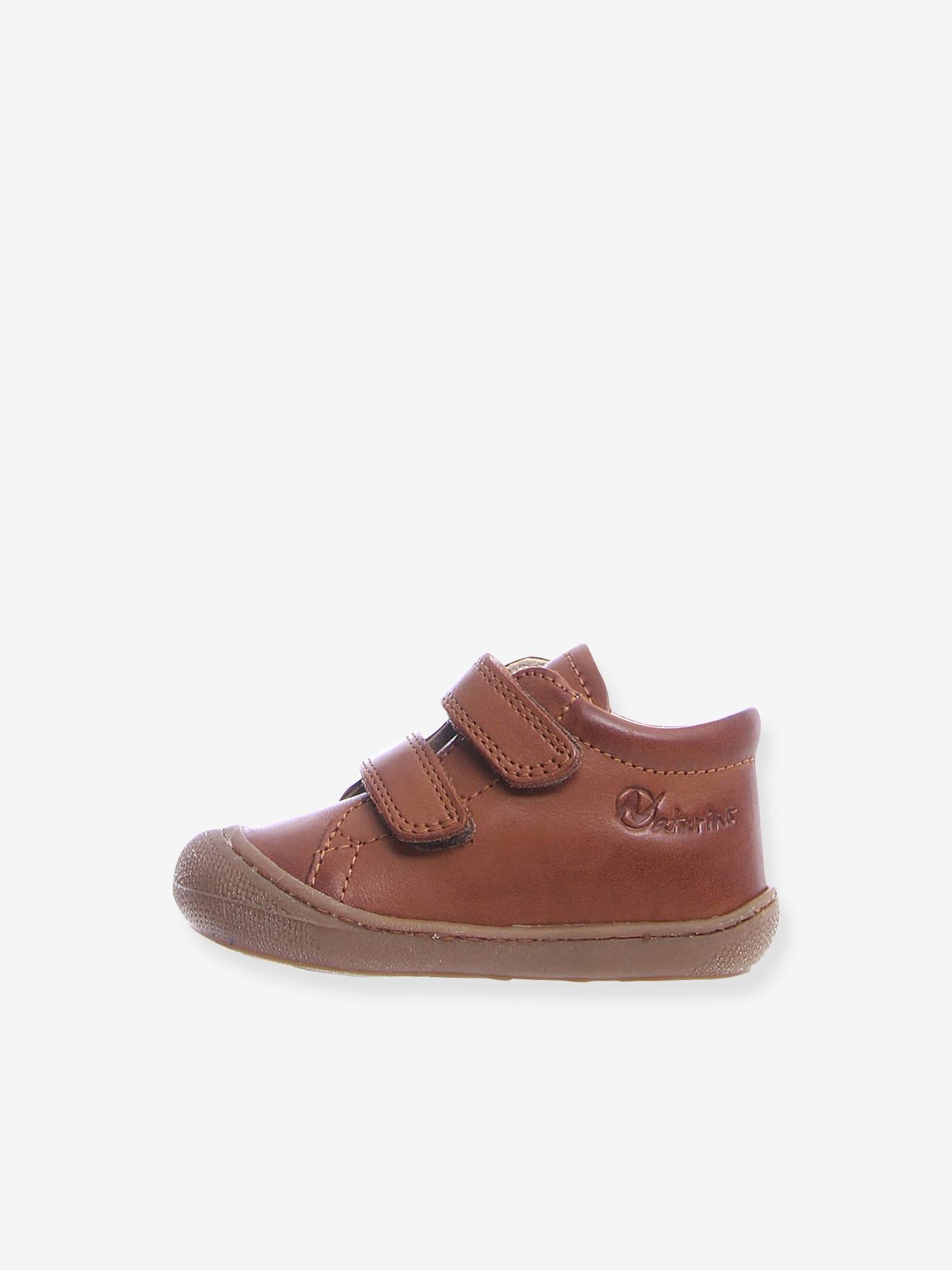 Bottillons bébé Cocoon Velcro NATURINO® 1ers pas cognac
