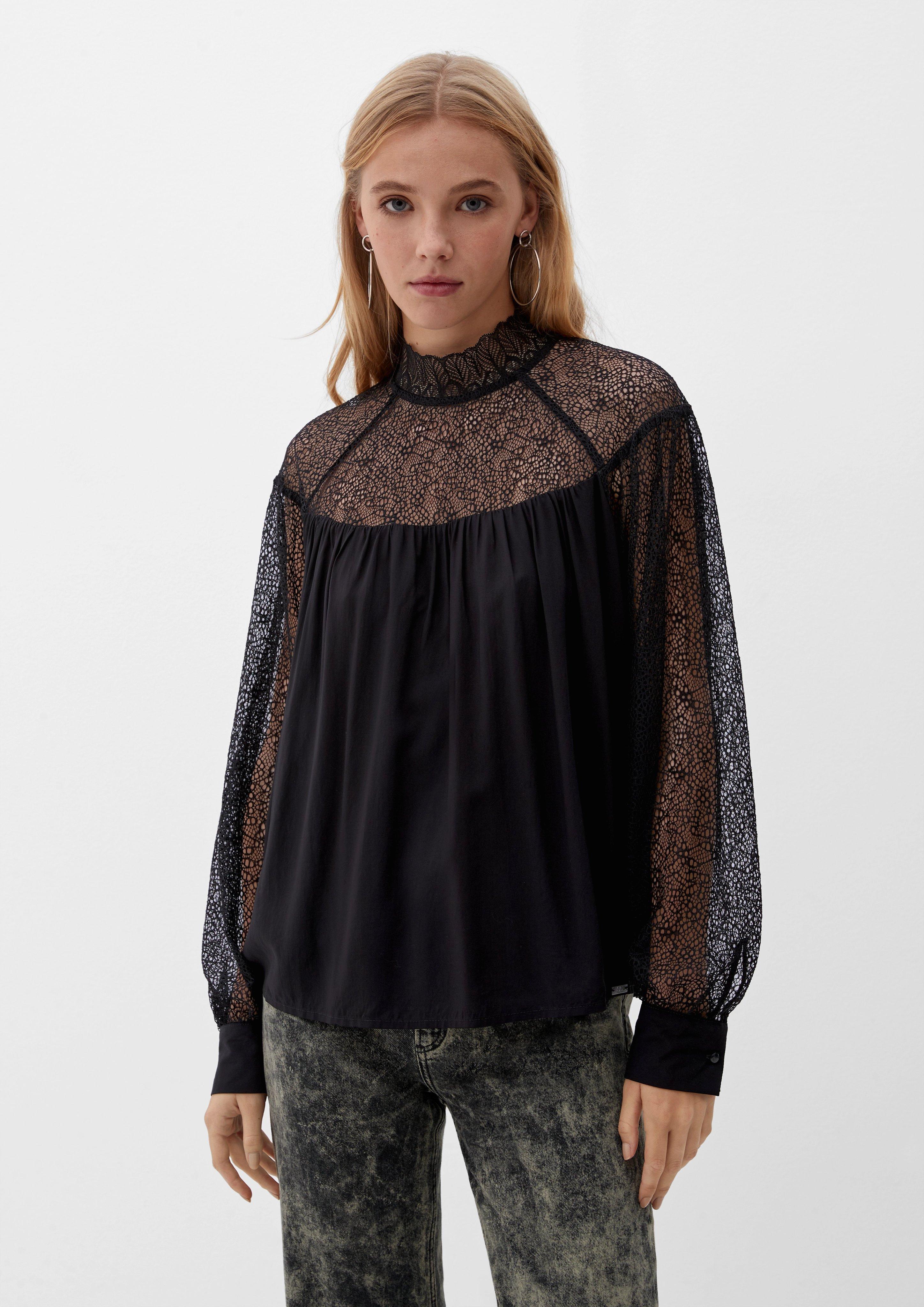 Bluse mit Häkelspitze  2124178-9999