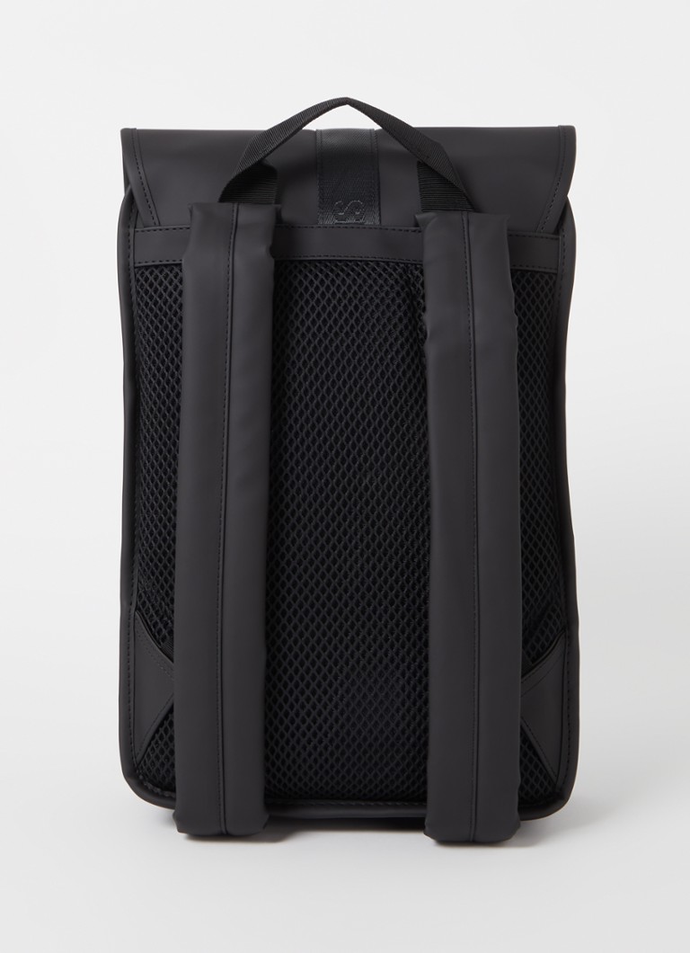 Mochila Rains Trail Mini com compartimento para laptop de 15 polegadas e revestimento repelente à água.