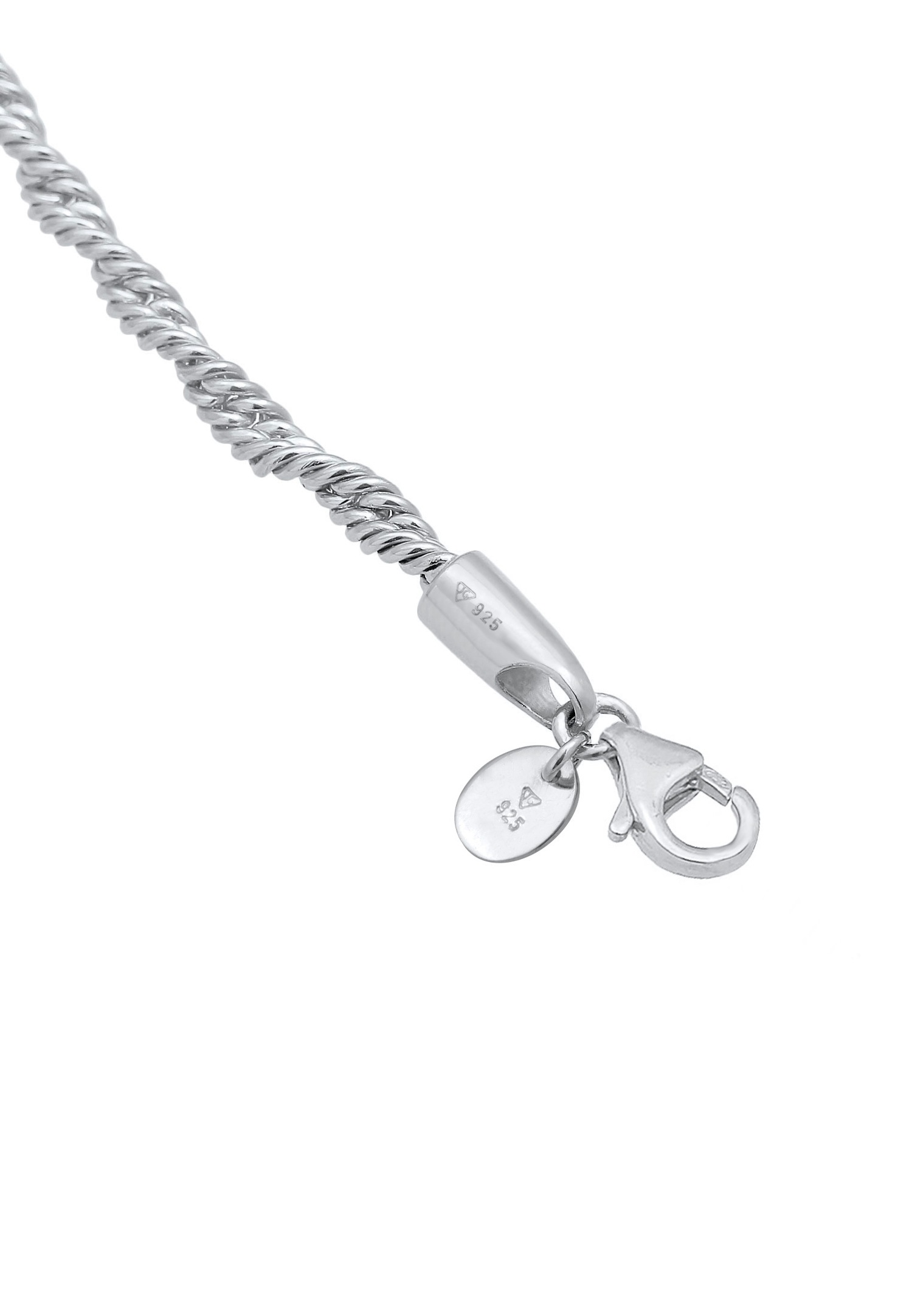 Colier Elli PREMIUM pentru femei cu șnur răsucit, aspect îndrăzneț, stil blogger, din argint 925