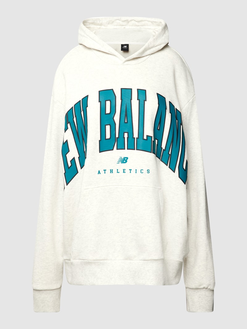 Hoodie in Melange-Optik Modell 'Athletics Warped Class' in mittelgrau meliert