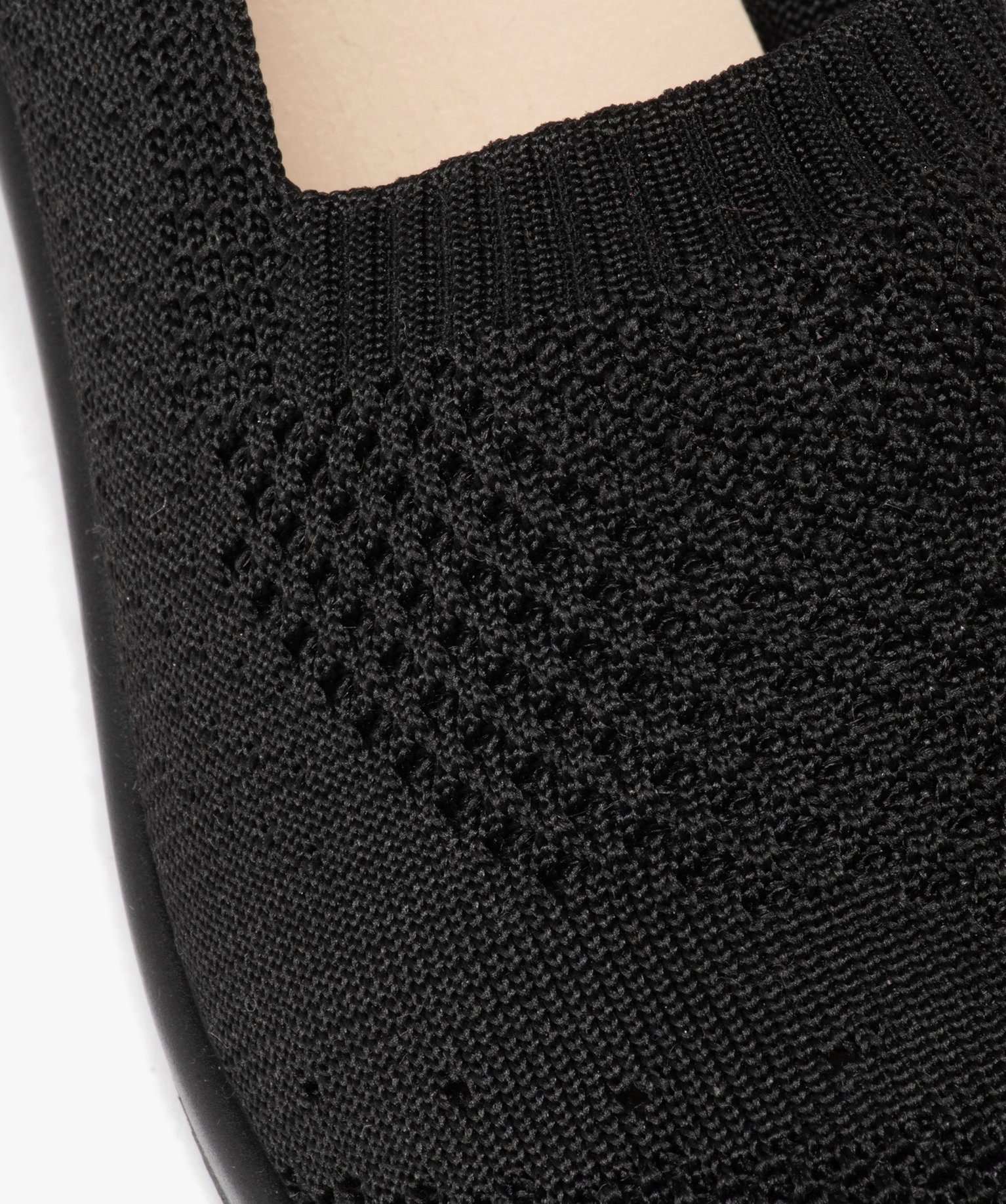 Mocassins femme confort unis en mesh à semelle compensée noir | GEMO