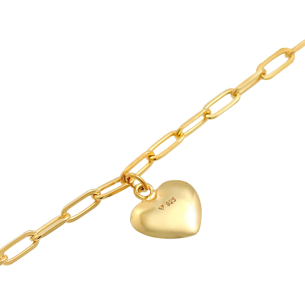 Elli Elli Bracelet Tendance ovale de Ladies Heart Love Links en argent sterling 925 Bracelet