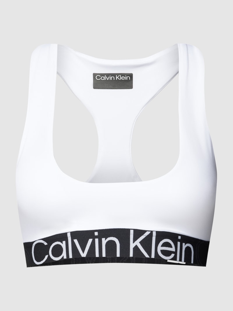 Bustier mit Racerback Modell 'Medium Support Sport' in weiß