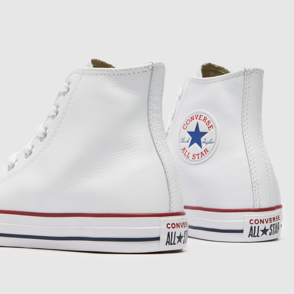 Converse All Star Hi cipők fehér és piros színben