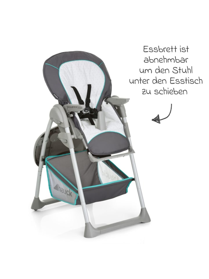 Hauck Hochstuhl & Babyliege Sit'n Relax - Hearts in grau,gruen günstig kaufen onesize