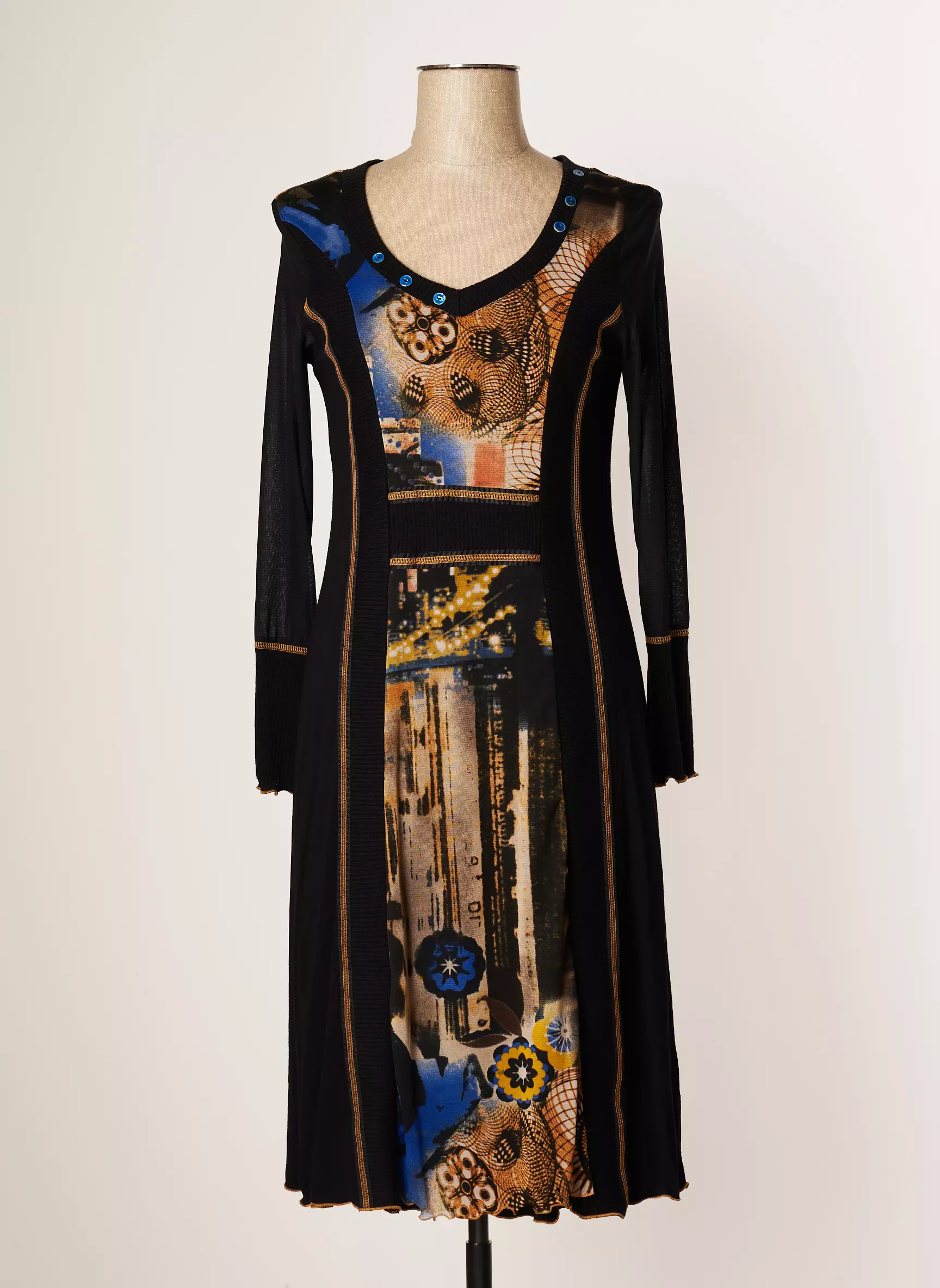 Jumfil Robes Mi Longues Femme couleur noir