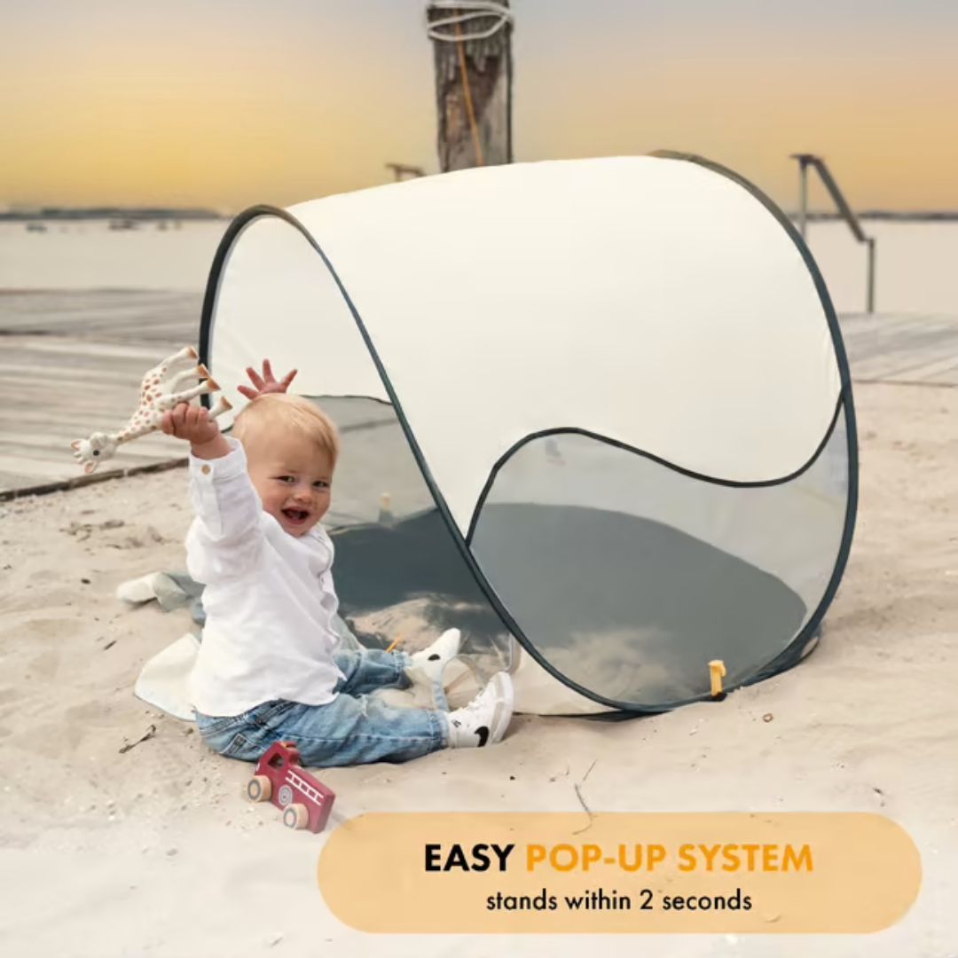 Deryan Luxus Pop Up Crème Strandzelt