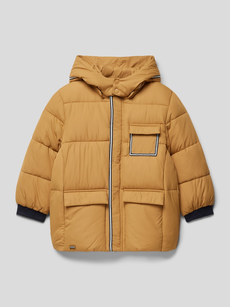 Steppjacke mit Kontrastbesatz in camel