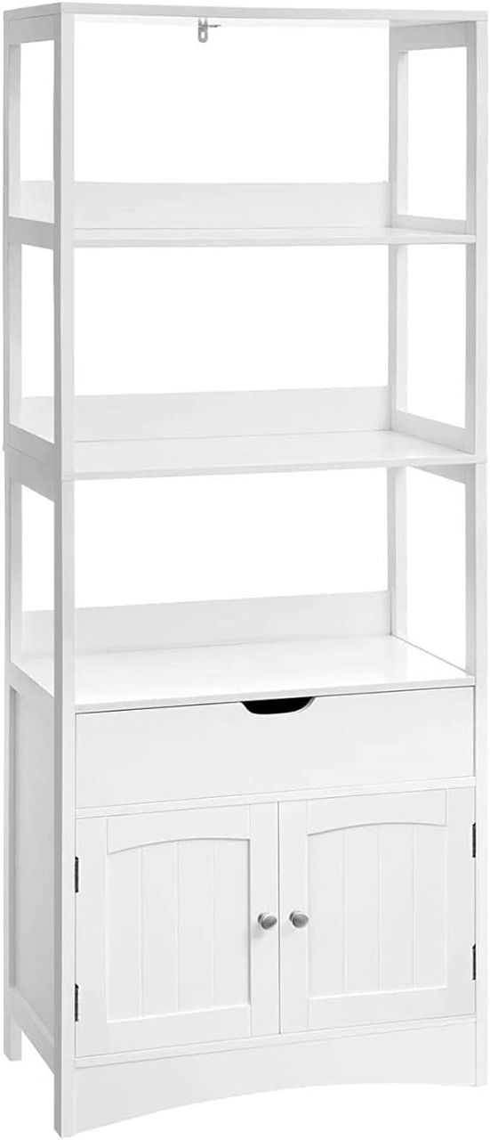 Vasagle Bodenschrank, 60x32.5x154cm, Weiß