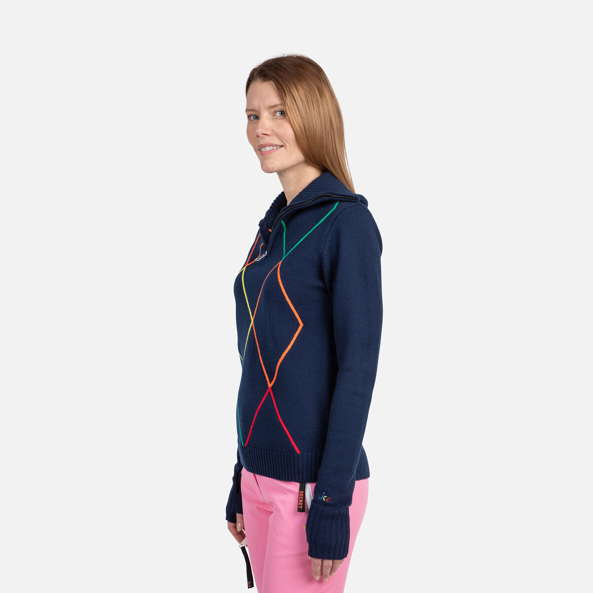 Damenpullover mit halblangem Reißverschluss JCC