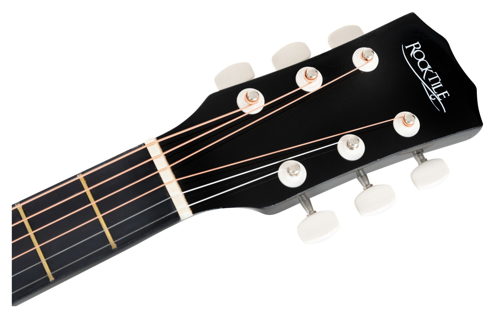 Rocktile Westerngitarre WSD-5C Slim Line Westerngitarren Set - Dreadnought Akustik Gitarre, Set inkl. Tasche, Ersatzsaiten, Gurt und Plektren