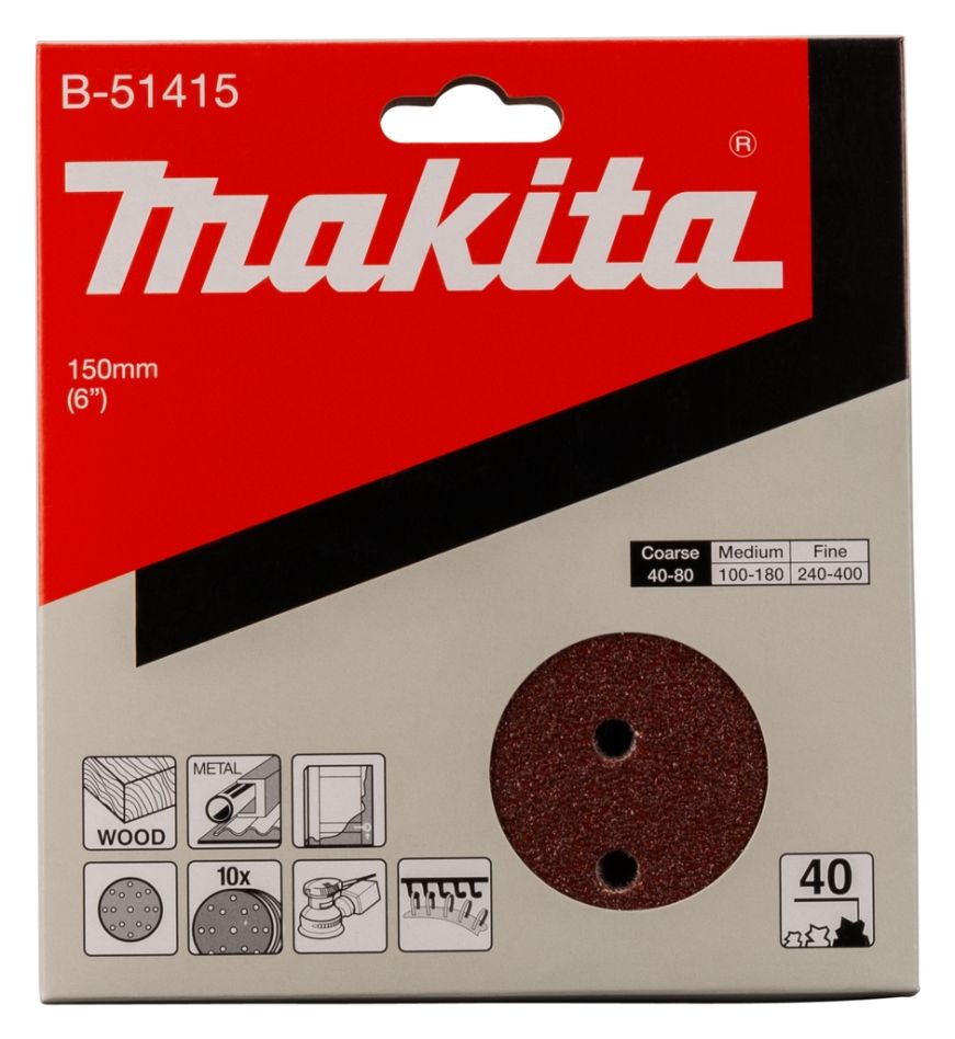 Makita Accessories B-51415 Tarcza ścierna K40 150mm