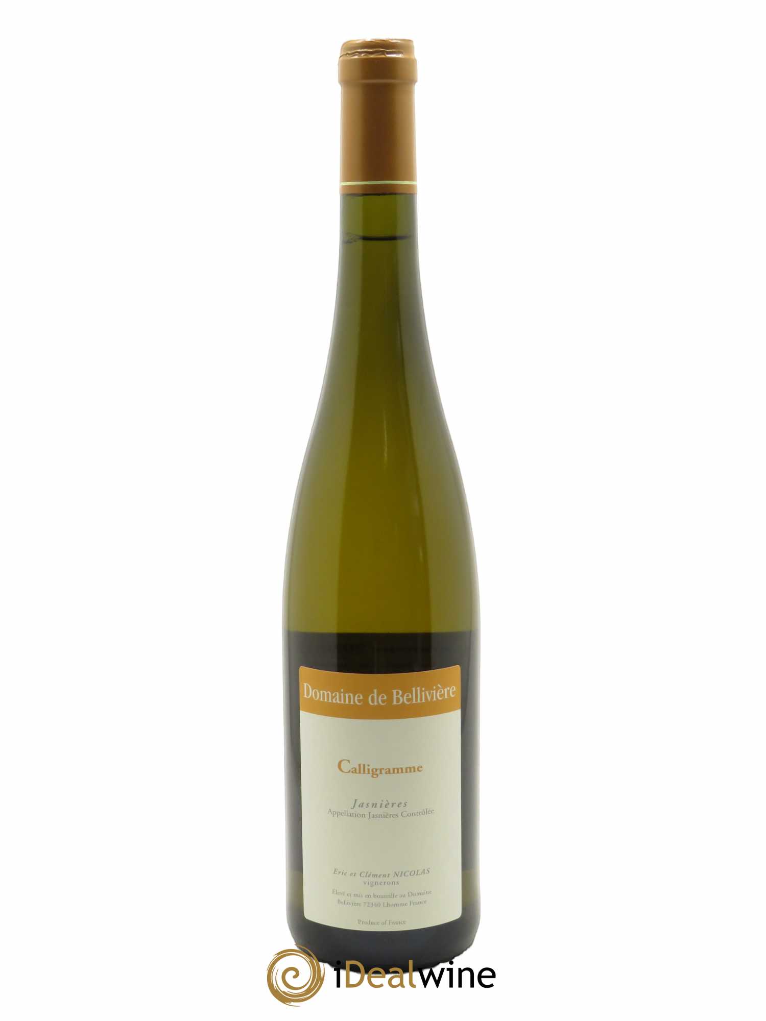 Jasnières Calligramme Domaine de Bellivière  2020 - Lot de 1 Bouteille