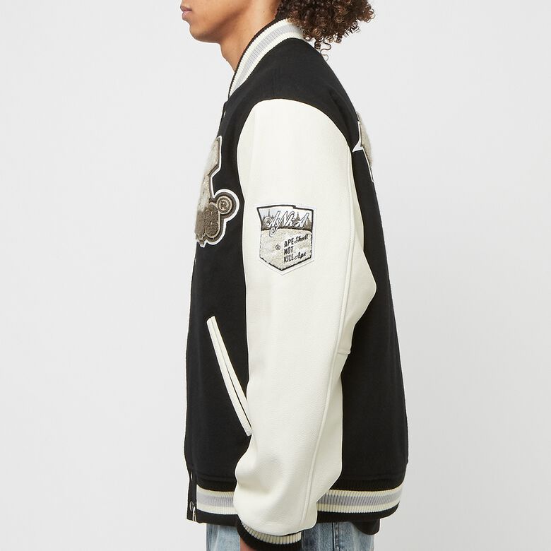 A Bathing Ape Varsity Jacket black