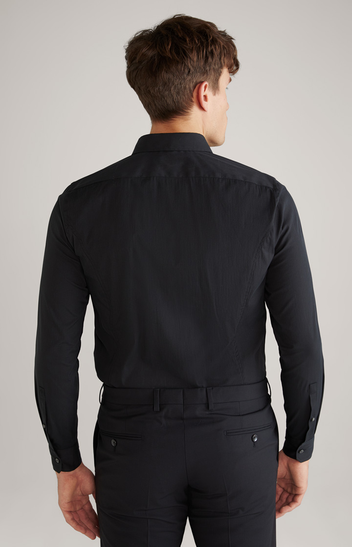 Stretch-Hemd Victor in Schwarz